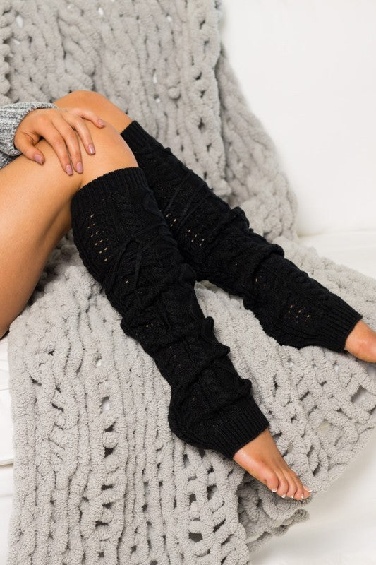 Cabled and Cozy Knit Leg Warmer