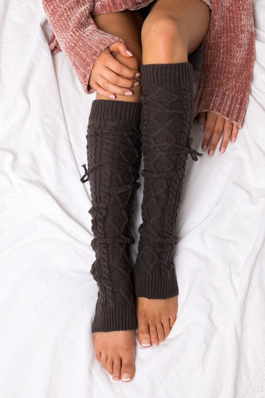 Cabled and Cozy Knit Leg Warmer