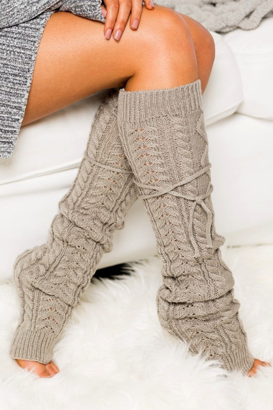 Cabled and Cozy Knit Leg Warmer