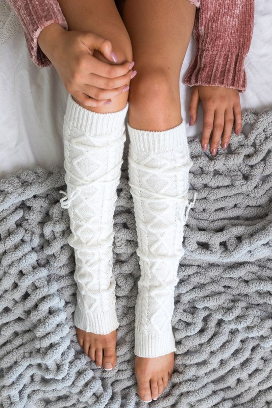 Cabled and Cozy Knit Leg Warmer