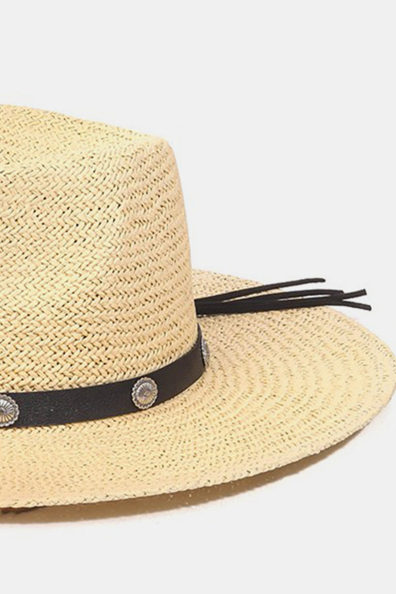 Guilliana Belt Strap Straw Hat