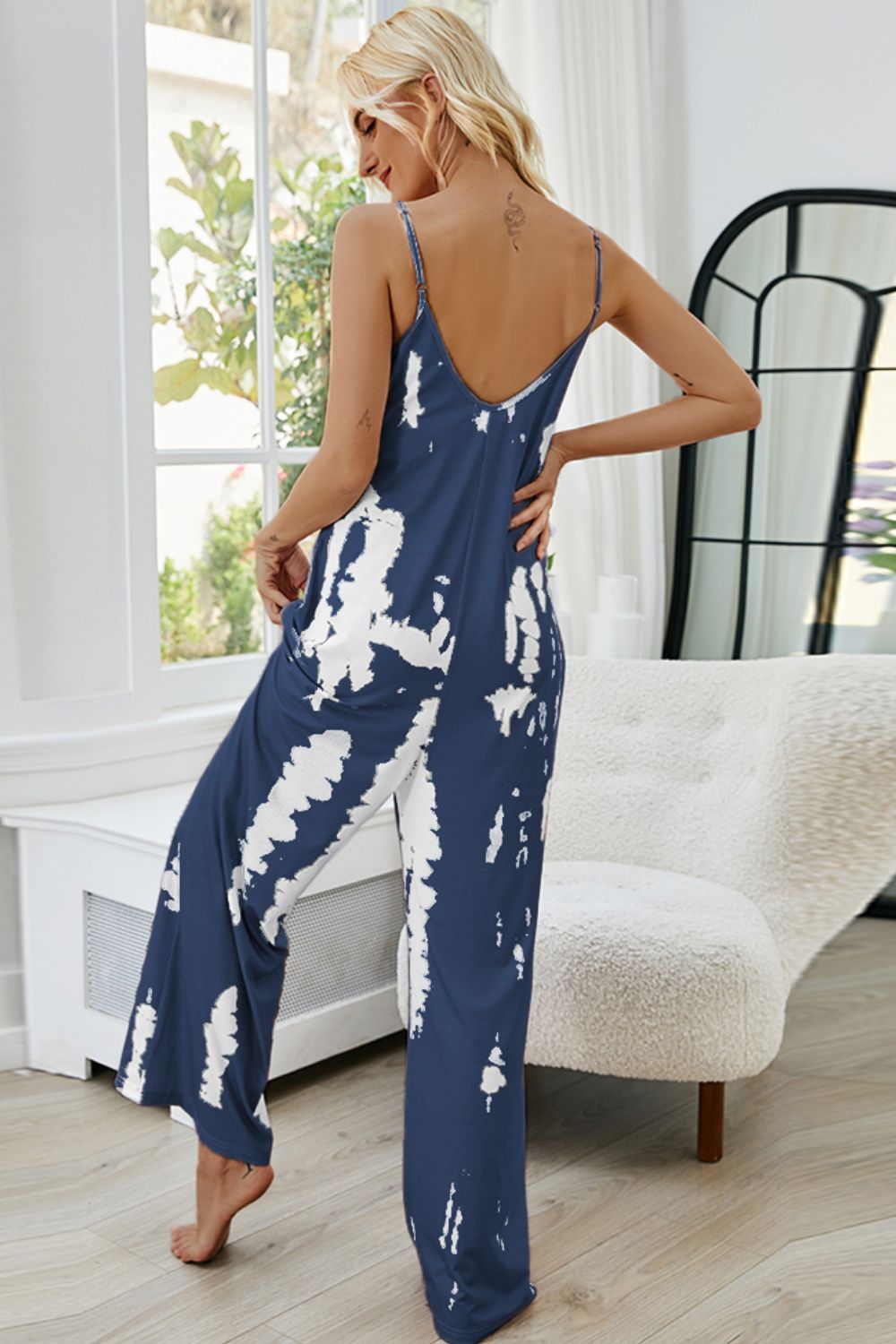 Tie-Dye Jumpsuit with Pockets