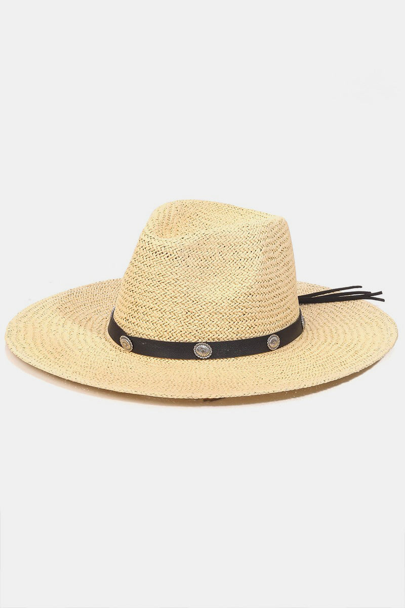 Guilliana Belt Strap Straw Hat