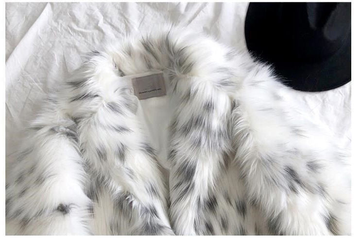 Diva Deville Plush Snow Leopard Jacket